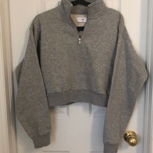 TNA Grey Quarter-zip